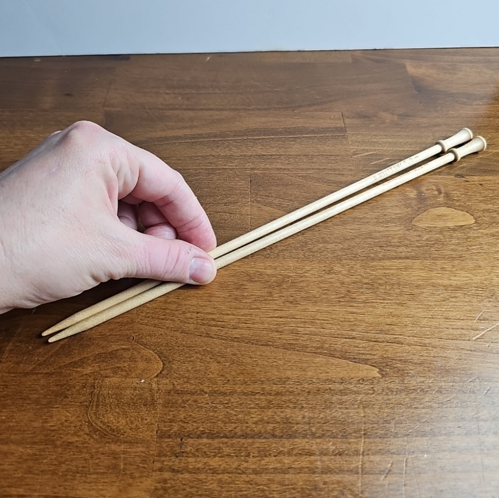 Brittany Single Point Knitting Needles US 8 5.0mm 10" Length Handmade In USA